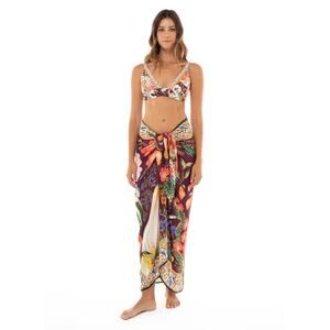 Agua Bendita Marine Seed Sarong Cover Up NWT SIZE ONE SIZE